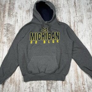 Embroidered Michigan University Hoodie, Sz S, Go Blue College Student‎